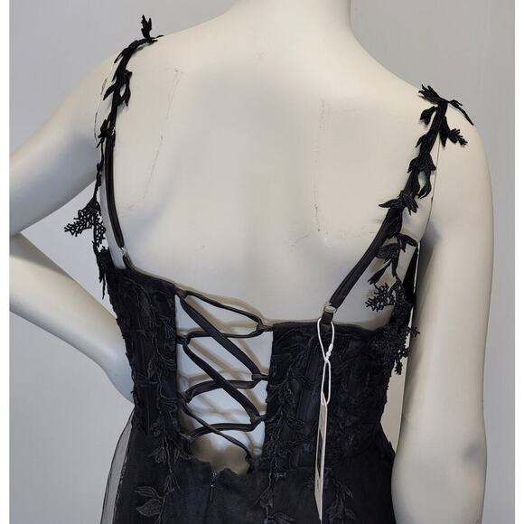 NWT Black Formal Gown Prom Dress Wedding Party Bridesmaid MOTB - Picture 13 of 15